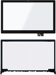 Kreplacement Compatible 15.6 inch Touch Screen Digitizer Front Glass Panel + Bezel Replacement for Lenovo Flex 2-15 2-15D 20405 20377