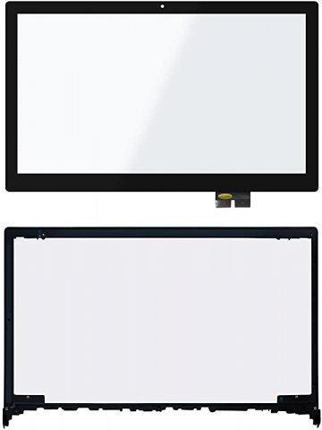 Kreplacement Compatible 15.6 inch Touch Screen Digitizer Front Glass Panel + Bezel Replacement for Lenovo Flex 2-15 2-15D 20405 20377