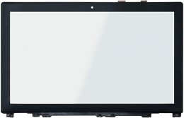Kreplacement Replacement 15.6 inches Touch Screen Digitizer Front Glass Panel with Bezel for Lenovo IdeaPad U530 Touch 59428058 59440472