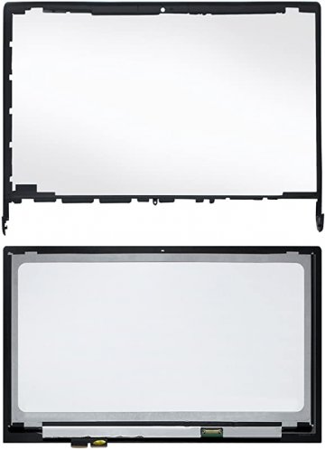 Kreplacement Compatible 15.6 inch FullHD 1080P LP156WF4(SP)(L1) LED LCD Display Touch Screen Digitizer Assembly + Bezel Replacement for Lenovo Edge 15 80K9 80H1 80H10001US