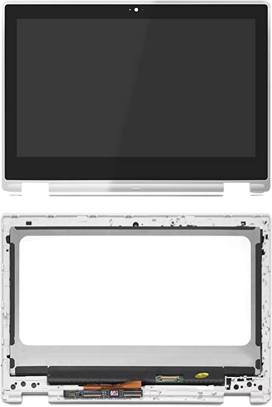 Kreplacement Compatible 11.6 inch 1366x768 HD LED LCD Display Touch Screen Digitizer Assembly + White Bezel Replacement for Acer Chromebook R 11 CB5-132T Series CB5-132T-C1LK CB5-132T-C1G2 CB5-132T-C8ZW