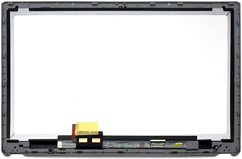 Kreplacement Compatible 15.6 inch 1366x768 LED LCD Display Touch Screen Digitizer Assembly + Bezel Replacement for Acer Aspire V5-571PG V5-571PG-9814 (Silver)