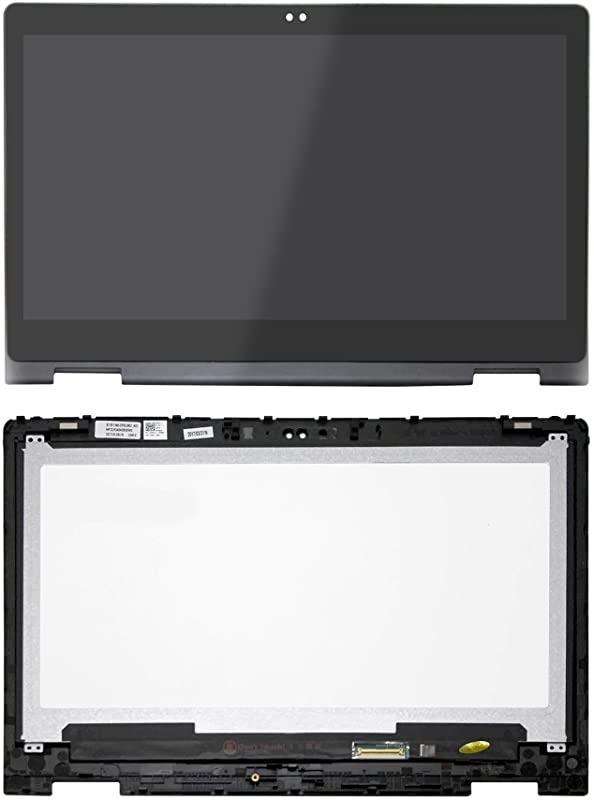 Kreplacement Replacement 13.3 inches FHD LCD Touch Screen Digitizer Assembly Right-Angled Bezel for Dell Inspiron 13 P69G P69G001 (NOT for LP133WF2 NV133FHM-N45) (Right-Angled Bezel - 40 Pins Connector)