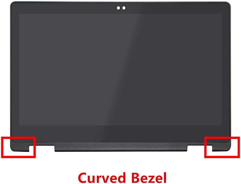 Kreplacement Replacement 13.3 inches FHD IPS LCD Display Touch Screen Digitizer Assembly Curved Bezel for Dell Inspiron 13 P69G P69G001 (NOT for B133HAB01.0 NV133FHM-N41) (Curved Bezel - 40 Pins Connector)