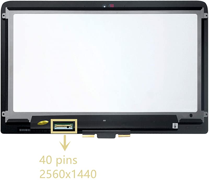 Kreplacement 13.3 inch 2560x1440 QHD IPS LED LCD Display Touch Screen Digitizer Assembly for HP Spectre X360 13-4116DX (NO Bezel)